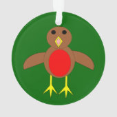 Weihnachten Robin Acrylic Ornament (Rückseite)