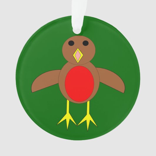 Weihnachten Robin Acrylic Ornament (Vorderseite)