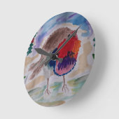 Weihnachten Robin Wall Clock Runde Wanduhr (Winkel)