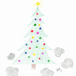 Weihnachten - Rockin' Rund um die Weihnachtsbaumka Karte