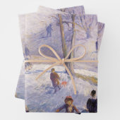 Weihnachten, Rodeln, Central Park Glackens Geschenkpapier Set (Beispiel)