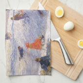 Weihnachten, Rodeln, Central Park Glackens Küchentuch (Viertel Falte)