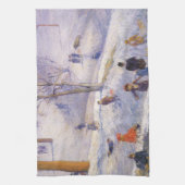 Weihnachten, Rodeln, Central Park Glackens Küchentuch (Vertikal)