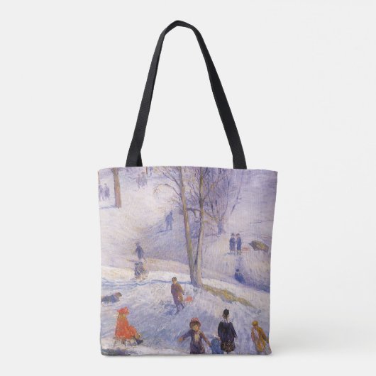 Weihnachten, Rodeln, Central Park Glackens Tasche (Rückseite)