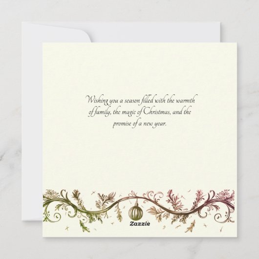 Weihnachten - Rokoko und Rosa Blumen (Rückseite)