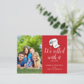 Weihnachten rollten wir mit ihm Foto lustig (Stehend Vorderseite)