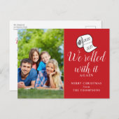 Weihnachten rollten wir mit ihm Foto lustig (Vorne/Hinten)