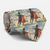 Weihnachten, romantische Couple Ice-Skaten Krawatte (Gerollt)