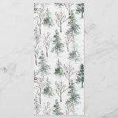 Weihnachten Romantisches Winterhochzeitmenü Menükarte (Rückseite)