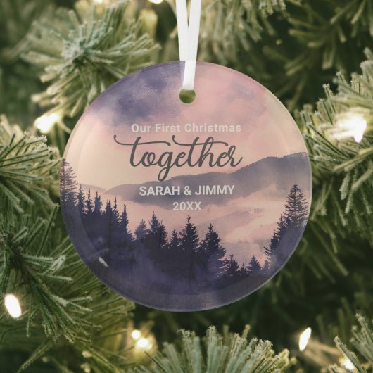 Weihnachten Rosa Bergabenteuer Outdoor Couple Ornament Aus Glas (InSitu)