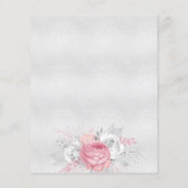 Weihnachten - Rosa Blumenzettel Flyer (Hinten)