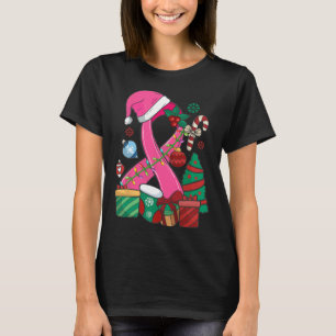 Weihnachten Rosa Brustkrebs Schleife Brustkrebs T-Shirt