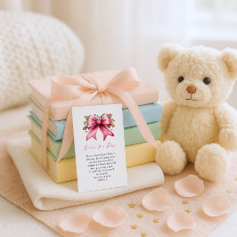Weihnachten Rosa Coquette Bücher für Babydusche Begleitkarte