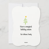 Weihnachten Rosa Flamingo Flachkarte mit Umschlag (Rückseite)