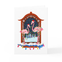 Weihnachten - Rosa Flamingos Feiertag