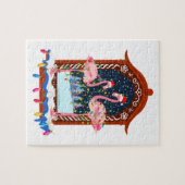 Weihnachten - Rosa Flamingos Feiertag Puzzle (Horizontal)