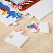 Weihnachten - Rosa Flamingos Feiertag Puzzle (Seite)