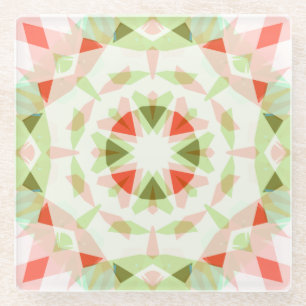 Weihnachten Rosa Green Star Boho Dopamin Dekoratio Glasuntersetzer