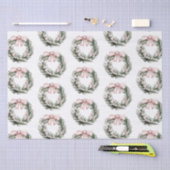 Weihnachten Rosa Grüner Kranz Seidenpapier (Handwerk)