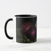 Weihnachten Rosa Marron Ornamente Floral Black Tasse (Links)