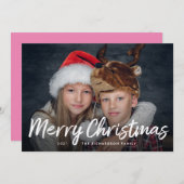 Weihnachten | Rosa mit Foto (Vorne/Hinten)