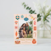 Weihnachten Rosa Ornament Niedliches Foto (Stehend Vorderseite)