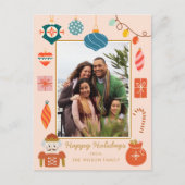 Weihnachten Rosa Ornament Niedliches Foto (Vorderseite)