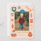 Weihnachten Rosa Ornament Niedliches Foto (Vorderseite)