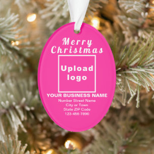Weihnachten - Rosa Oval - Akrylverzierung Ornament