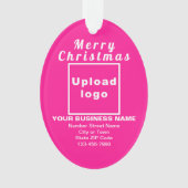 Weihnachten - Rosa Oval - Akrylverzierung Ornament (Vorderseite)