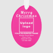 Weihnachten - Rosa Oval - Akrylverzierung Ornament (Rückseite)