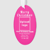 Weihnachten - Rosa Oval - Akrylverzierung Ornament (Vorderseite)