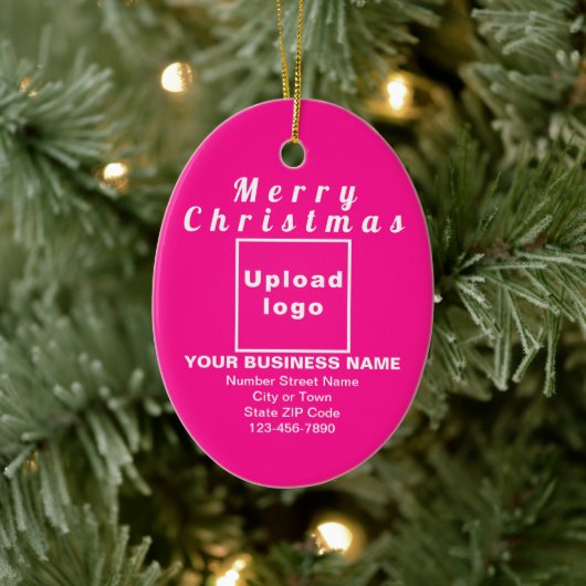 Weihnachten Rosa Oval Keramik Ornament (Baum)