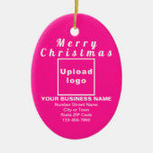 Weihnachten Rosa Oval Keramik Ornament (Vorne)