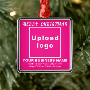 Weihnachten - Rosa Platz Ornament Aus Metall