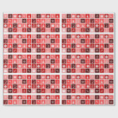 Weihnachten Rosa Tree Santa Star Ornament Geschenkpapier (Flach)