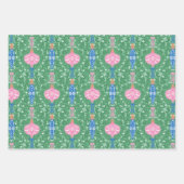 Weihnachten Rosa und Grün Muster Geschenkpapier Set (Vorderseite 2)