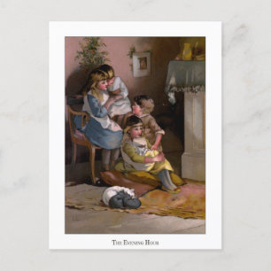 Weihnachten-Rose: Die Abend-Stunde Postkarte