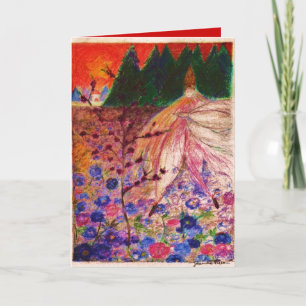 Weihnachten-Rose Engel Feiertagskarte