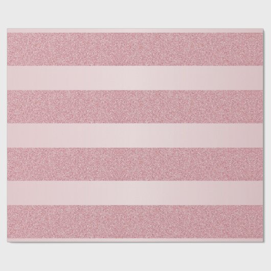 Weihnachten Rose Gold Glitzer Moderne Vorlage Chic Geschenkpapier (Flach)