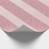 Weihnachten Rose Gold Glitzer Moderne Vorlage Chic Geschenkpapier (Ecke)