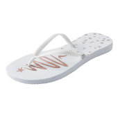 Weihnachten Rose Goldene Fossilien Badesandalen (Schrägansicht)