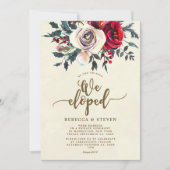 Weihnachten-Rose modern, die wir einladen Einladung (Vorderseite)