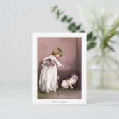 Weihnachten Rose: Puss in der Ecke Postkarte (Stehend Vorderseite)