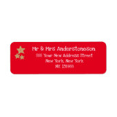 Weihnachten Rot Eleganter Skriptname Rustische Adr (Vorne)