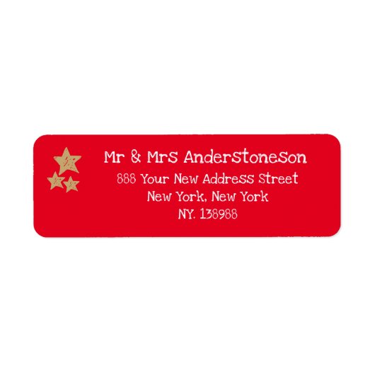 Weihnachten Rot Eleganter Skriptname Rustische Adr (Vorne)