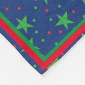 Weihnachten/Rot Fleecedecke (Ecke)