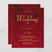 Weihnachten Rot Gold Elegantes Modernes Blumenbudg (Vorne/Hinten)