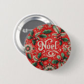 Weihnachten Rot & Grün Button (Vorne & Hinten)