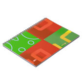 Weihnachten Rot Grün Geometrisch Notizblock (Linke Seite)